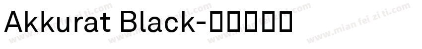 Akkurat Black字体转换